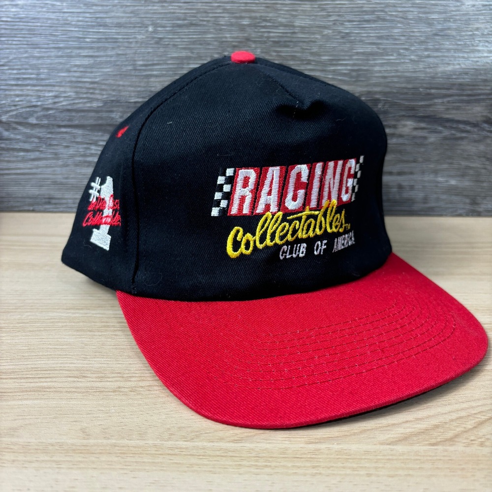 Vintage Racing Collectables Hat Cap‎ Snap Back Black Club Of America Cars